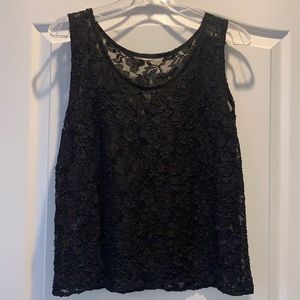 Black Lace Tank Top